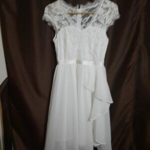 Charming White Lace  Formal Dress